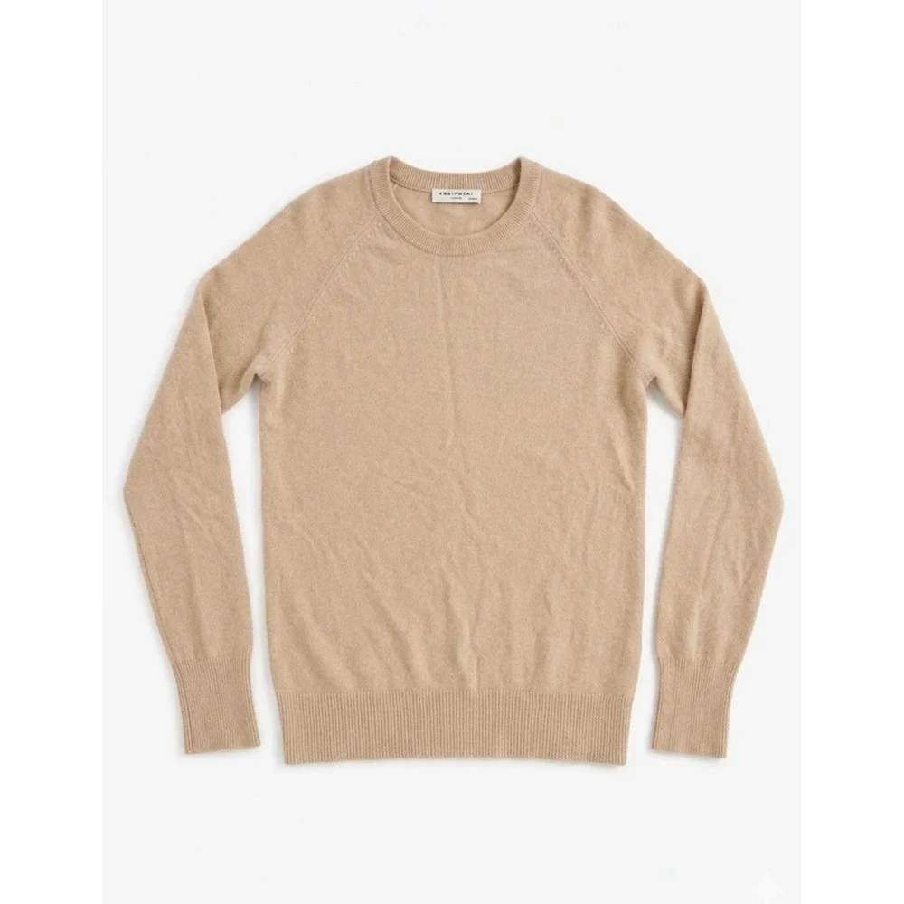 Equipment Femme Women Sweater Peach SzXS(TP)Cashmere Comfy Ribbed Raglan Neutral